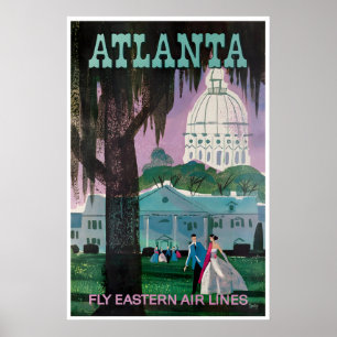 Atlanta Travel Poster Georgia Art Eastern Prin