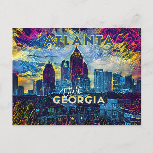 Atlanta, Visit Georgia... Postcard (Front)