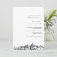 Atlanta Wedding Elegant Skyline Invitation