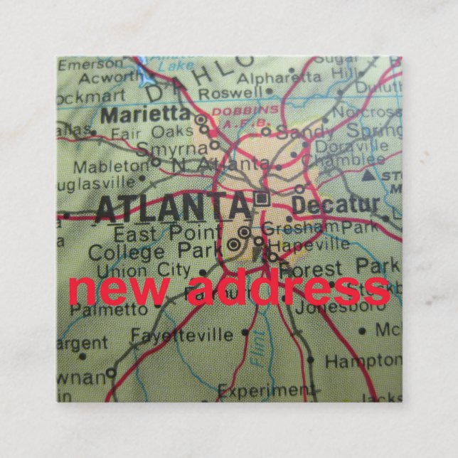 atlanta We've Moved New Address Card (Front)