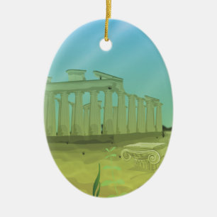 Atlantas cartoon landscape ceramic tree decoration
