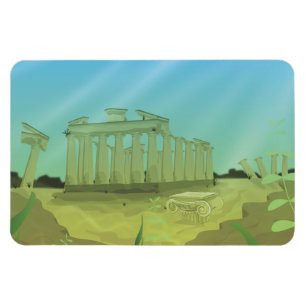 Atlantas cartoon landscape magnet