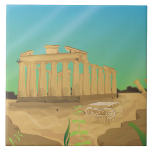 Atlantas cartoon landscape tile