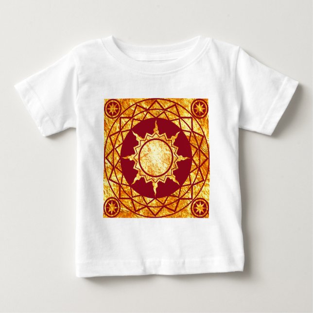 Atlantean Gold on Red Baby T-Shirt (Front)