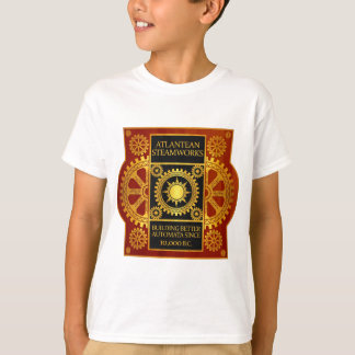 Atlantean Steamworks - Gold & Leather on Wood T-Shirt