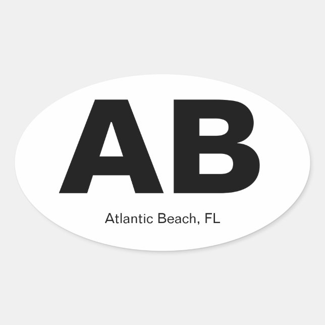 Atlantic Beach, FL Oval Sticker (Front)
