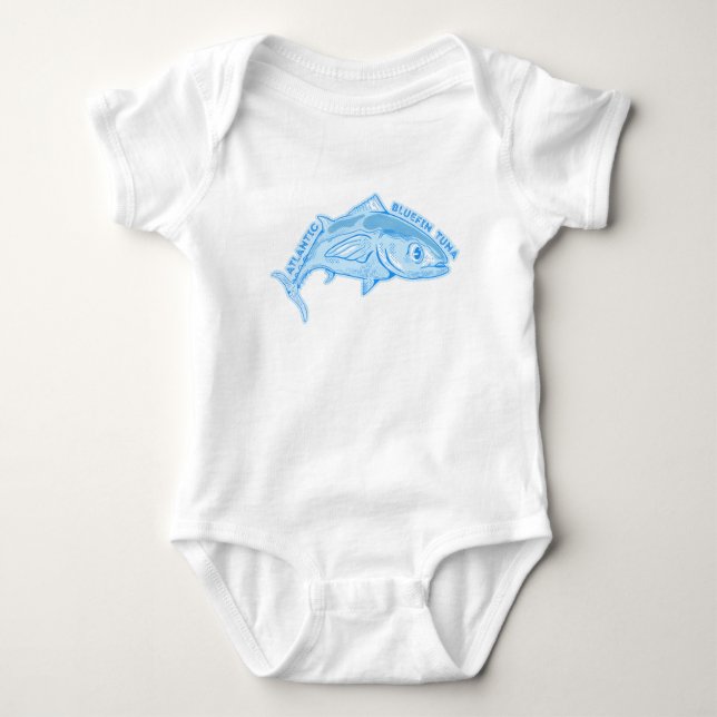 Atlantic bluefin tuna baby bodysuit (Front)