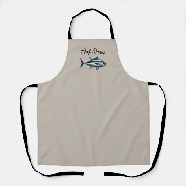 Atlantic bluefin tuna Beige Apron (Front)