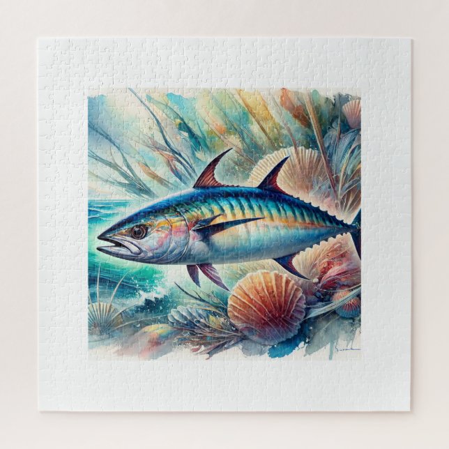 Atlantic Bonito 190624AREF122 - Watercolor Jigsaw Puzzle (Vertical)