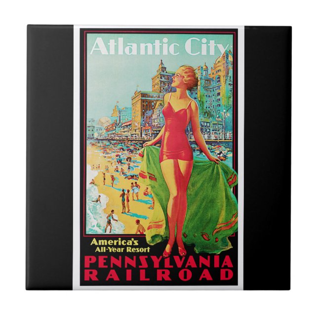 Atlantic City ~ America's All Year Playground Tile (Front)