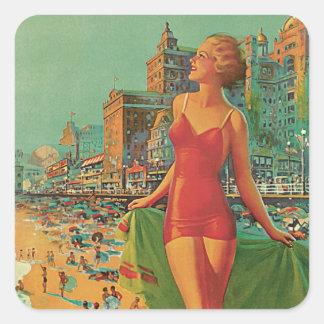 Atlantic City - America's All Year Resort Square Sticker