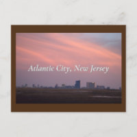 Atlantic City at Sunset Postcard