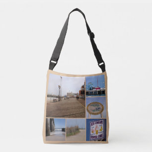 Atlantic City Beach Photo Collage Crossbody Bag