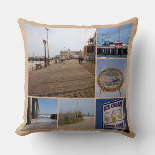Atlantic City Beach - Photo Collage Cushion