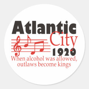 Atlantic City Classic Round Sticker