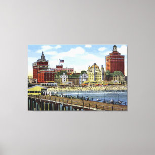 Atlantic City New Jersey Along the Shoreline Canvas Print