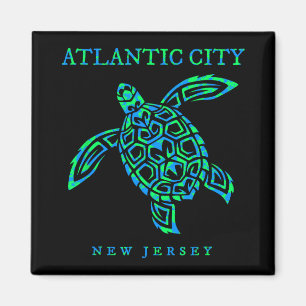 Atlantic City New Jersey Sea Turtle Boys Girls Tod Magnet