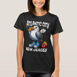 Atlantic City New Jersey Seagull French Fries Funn T-Shirt