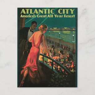Atlantic City New Jersey Vintage Travel Postcard