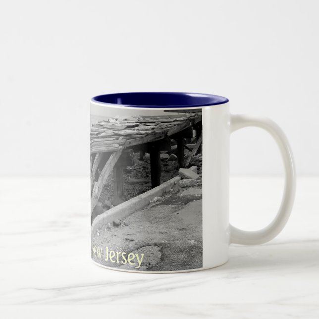 Atlantic City, NJ Boardwalk Two-Tone Coffee Mug (Right)