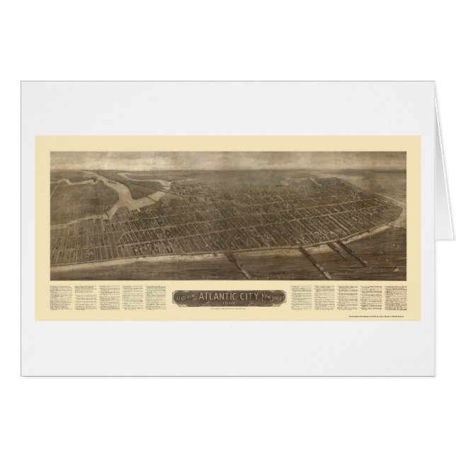 Atlantic City, NJ Panoramic Map - 1910 (Front Horizontal)