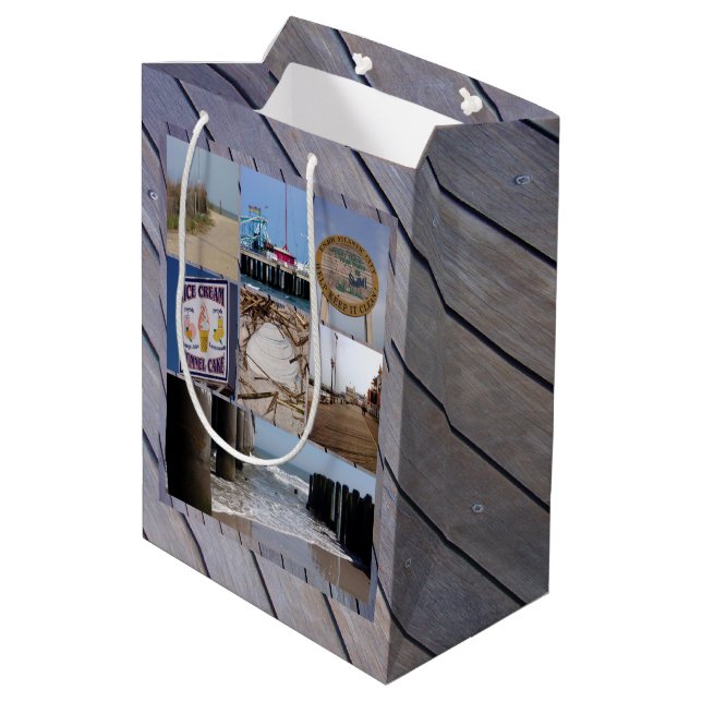 Atlantic City - Photo Collage Medium Gift Bag (Back Angled)