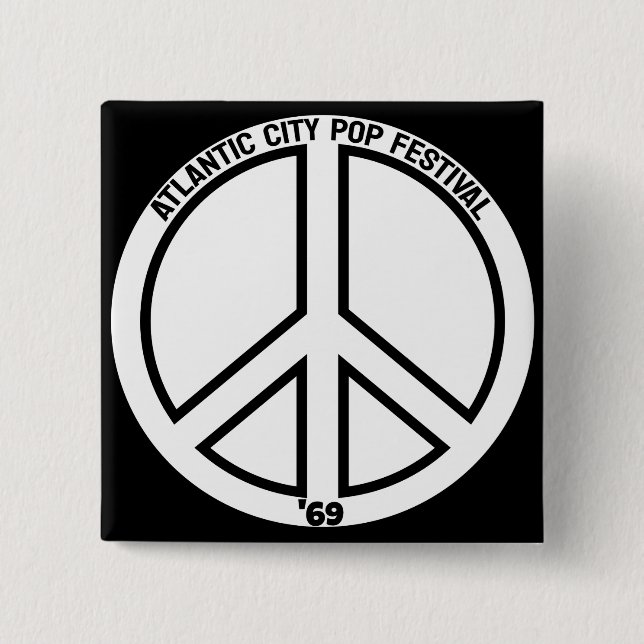 Atlantic City Pop Festival - 1969 15 Cm Square Badge (Front)