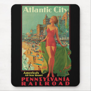 Atlantic City Resort, Pennsylvania Railroad Travel Mouse Pad
