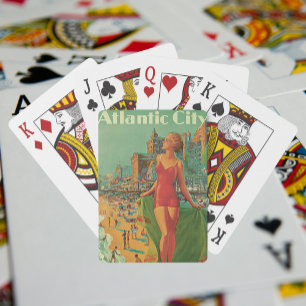 Atlantic City Resort, Pennsylvania Railroad Travel Playing Cards