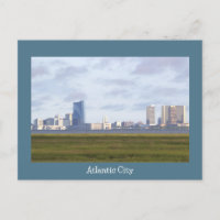 Atlantic City Skyline Photo Postcard