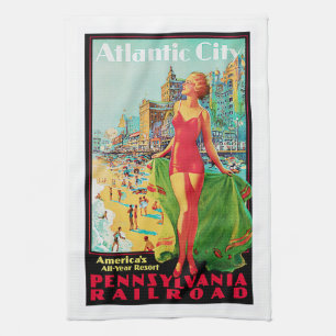 Atlantic City Tea Towel
