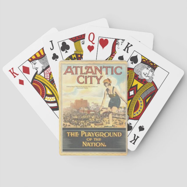 "Atlantic City-The Playground of the Nation" Playing Cards (Back)