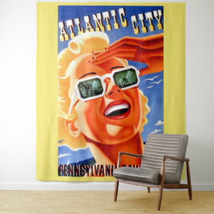 Atlantic City via Pennsylvania Railroad Tapestry