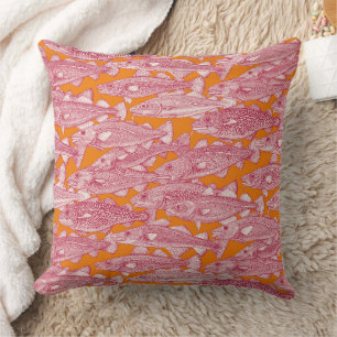 Atlantic cod viva magenta satsuma cushion