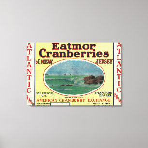 Atlantic Eatmor Cranberries Brand Label Canvas Print