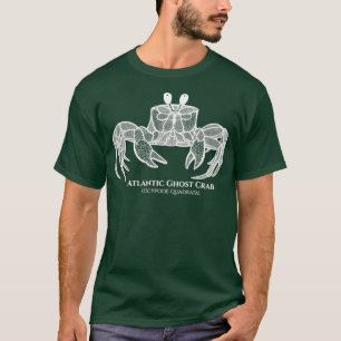Atlantic Ghost Crab with Names animal design on kh T-Shirt