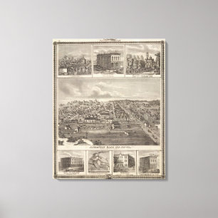 Atlantic, Iowa farms & bldgs Canvas Print