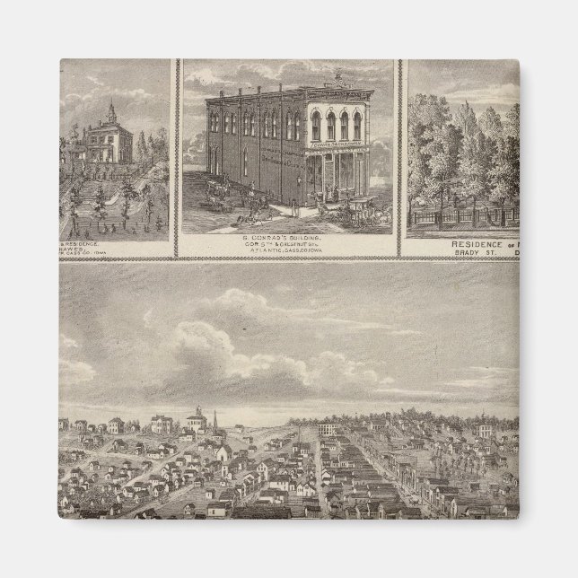 Atlantic, Iowa farms & bldgs Magnet (Front)
