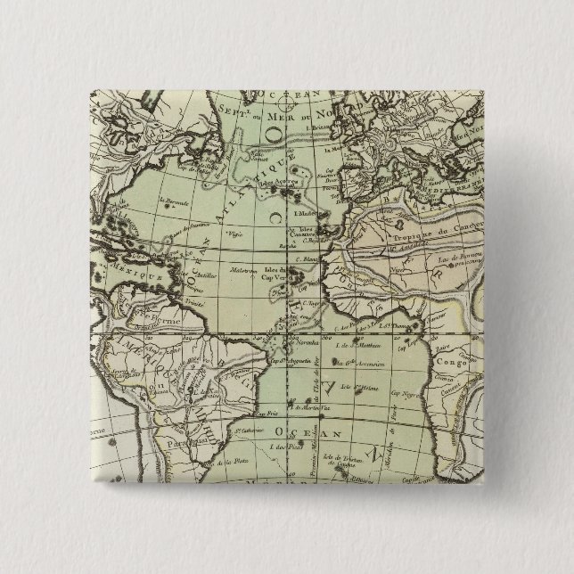 Atlantic Ocean 3 15 Cm Square Badge (Front)