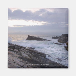 Atlantic Ocean at Sunrise in Maine Magnet