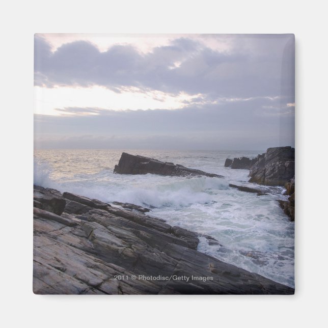 Atlantic Ocean at Sunrise in Maine Magnet (Front)