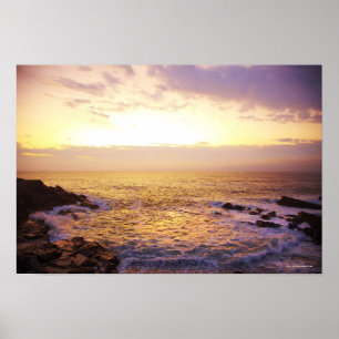 Atlantic Ocean at sunrise, view from Portland Poster