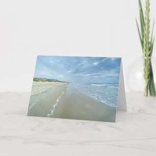 Atlantic Ocean Beach Scene Blank Invitation