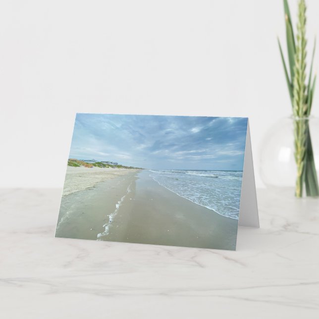 Atlantic Ocean Beach Scene Blank Invitation (Front)