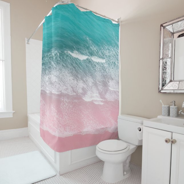 Atlantic Ocean Beauty (Aerial) #4 #wall #art Shower Curtain (In Situ)