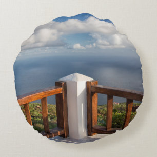 Atlantic Ocean Round Cushion
