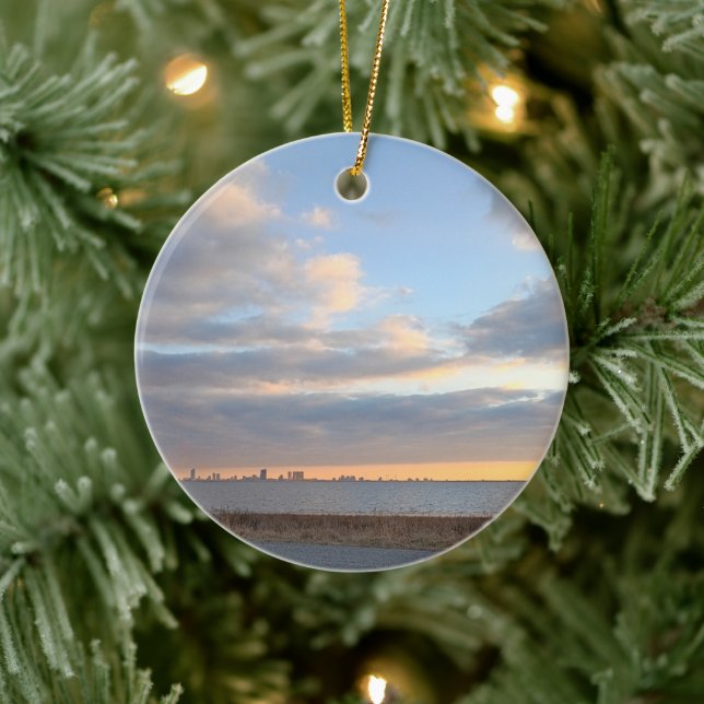Atlantic Ocean Sunset Ornament  (Tree)