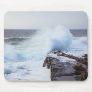 Atlantic Ocean Wave Crashing into Maine's Coast Mouse Pad
