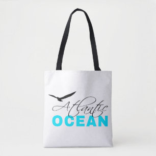 Atlantic Ocean White Customisable Tote Bag