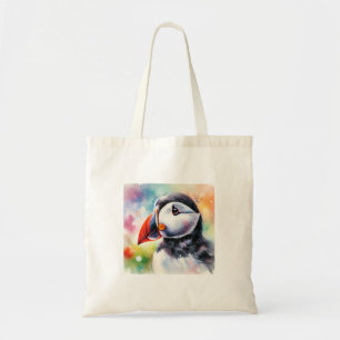 Atlantic Puffin 010824AREF118 - Watercolor Tote Bag